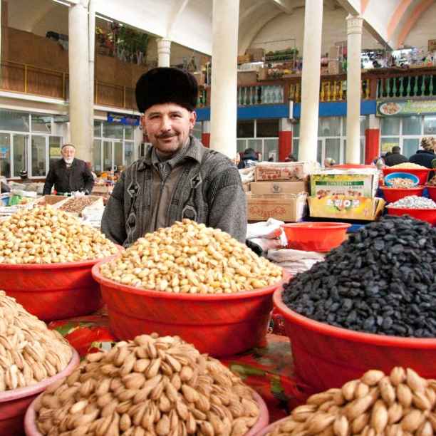 Springlevende handelsgeest in Tadzjikistan