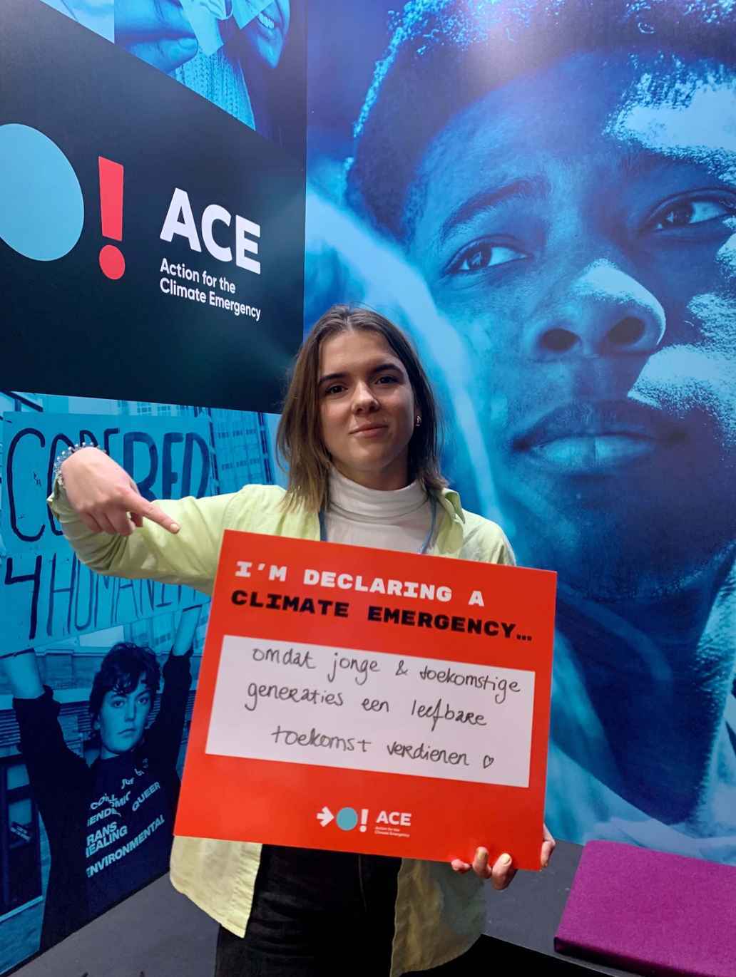 Aniek Moonen, voorzitter van de Jonge Klimaatbeweging